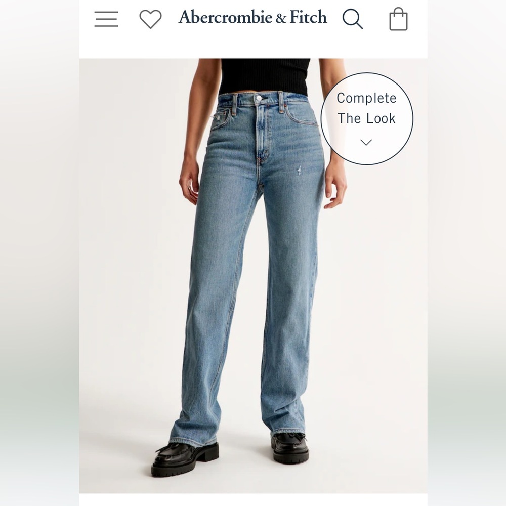 high rise abercrombie 90s relaxed jeans